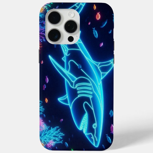 Colourful neon shark  Case-Mate iPhone case (Back)