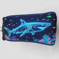 Colourful neon shark 