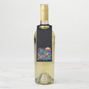 Colourful Neon tropical/Hawaiian Bottle Tag