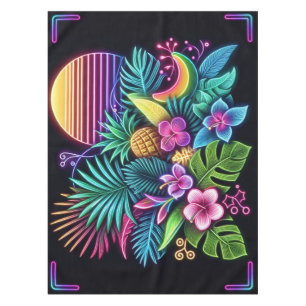 Colourful Neon tropical/Hawaiian Tablecloth