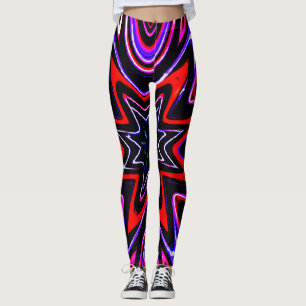 Colourful Neon Vibes Pattern Leggings