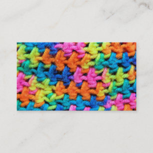 Colourful Neon Yarn Business Card