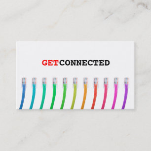 Colourful Network Cables Business Card