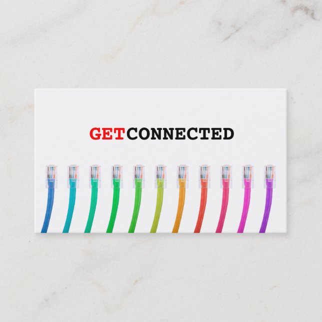 Colourful Network Cables Business Card (Front)
