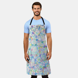 Colourful Network Diagram Apron