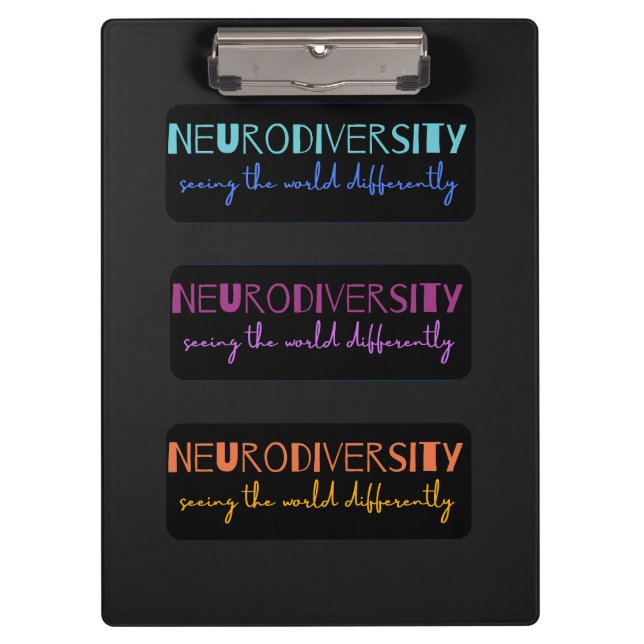 Colourful Neurodiversity  Clipboard (Front)