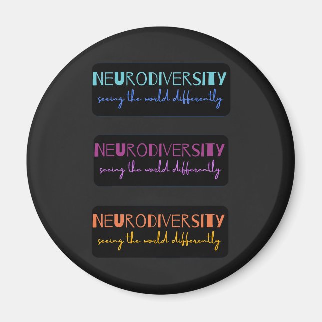 Colourful Neurodiversity  Magnet (Front)