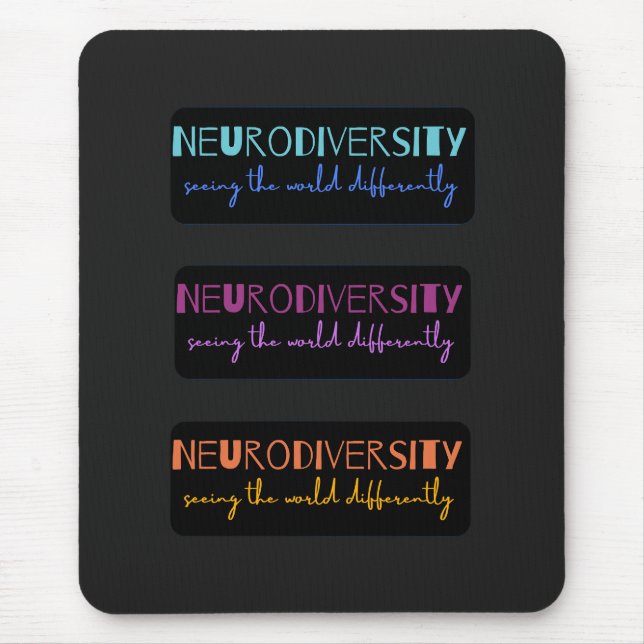 Colourful Neurodiversity  Mouse Mat (Front)