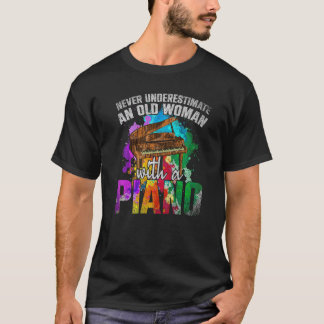 Colourful Never Underestimate An Old Woman With A  T-Shirt