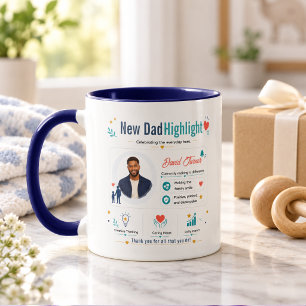 Colourful New Dad Highlight Appreciation Profile Mug