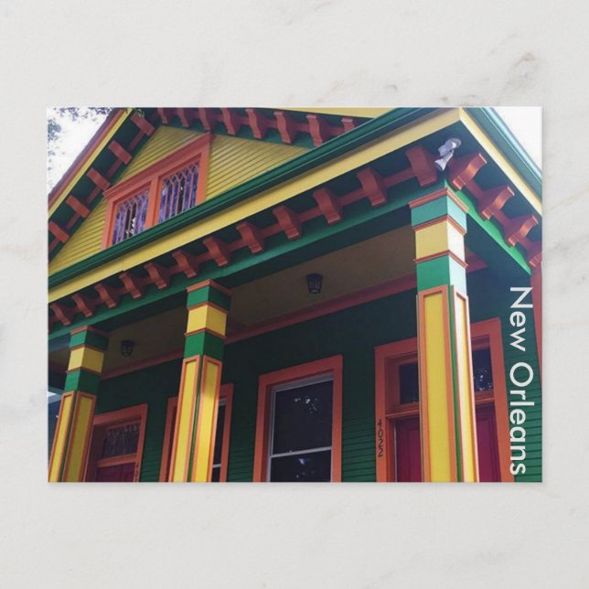Colourful New Orleans House Postcard (Front)