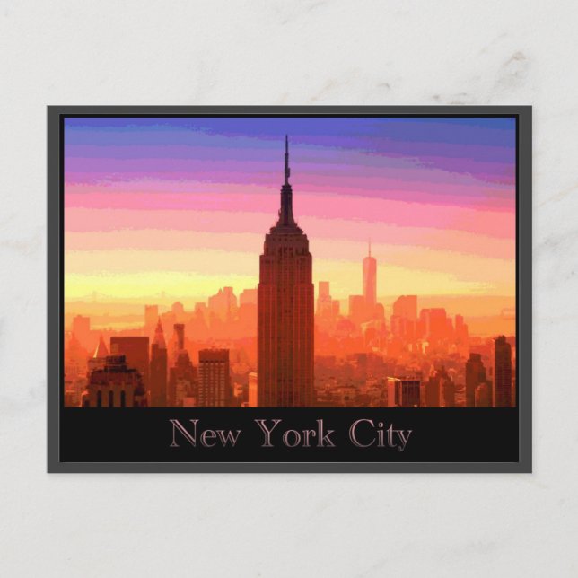 Colourful New York City Postcard (Front)