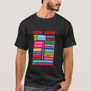 Colourful New York Famous Landmarks, This is My Ne T-Shirt