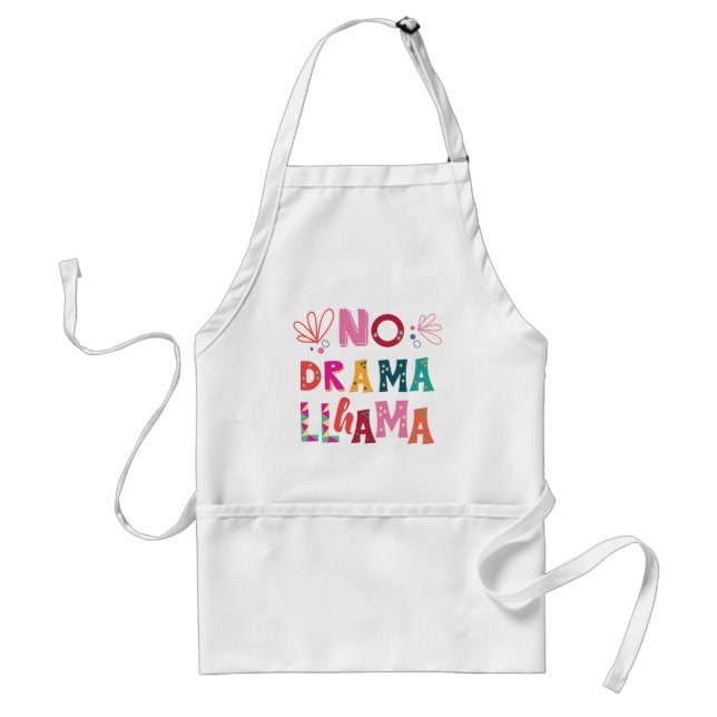 Colourful No Drama Llama Standard Apron (Front)