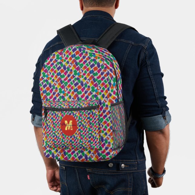 Colourful noises. printed backpack (Insitu (Model))