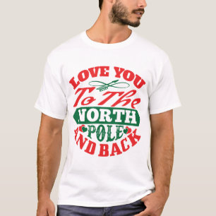 Colourful North Pole Digital Typography Design T-Shirt