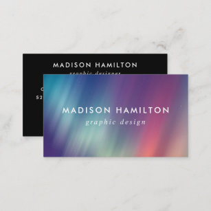 Colourful Northern Lights Business Card