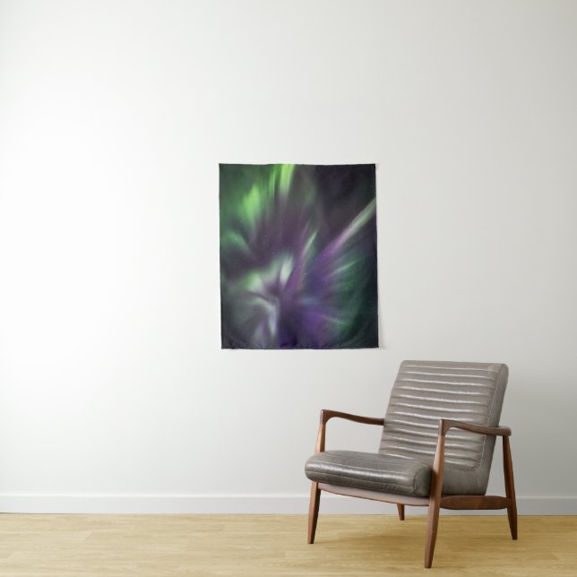 Colourful Northern Lights Tapestry (In Situ)