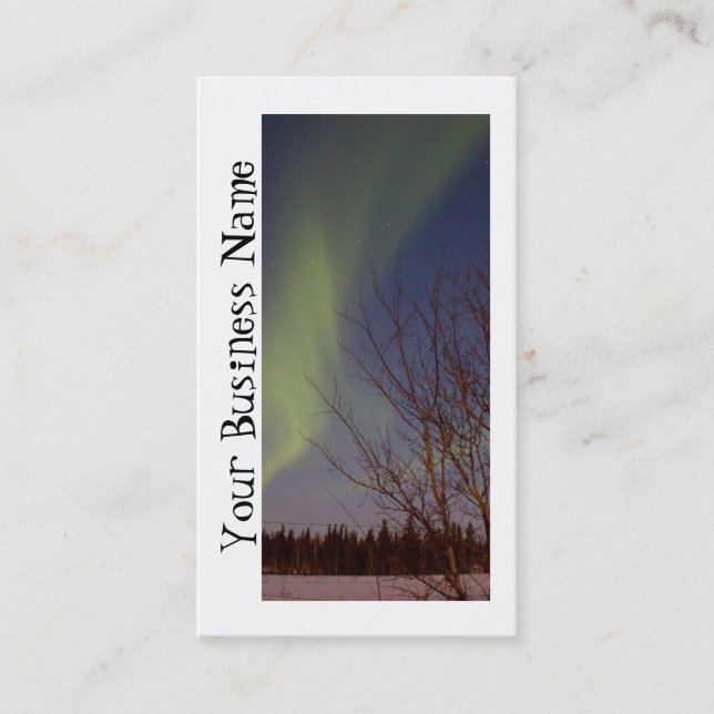 Colourful Northern Sky; Promotional Business Card (Front)