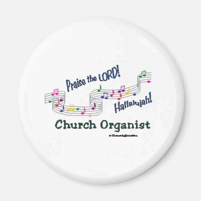 Colourful Notes Organist Magnet (Front)