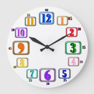 Colourful Numbers Clock