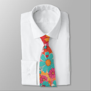 Colourful Nurse Floral Pattern (1) Tie