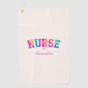 Colourful Nurse Golf Towel