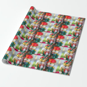Colourful nutcrackers wrapping paper