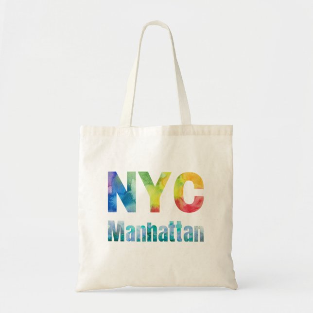 Colourful NYC Manhattan Tote Bag (Front)