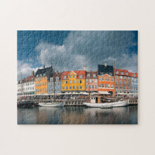 Colourful Nyhavn Waterfront Copenhagen Denmark Jigsaw Puzzle