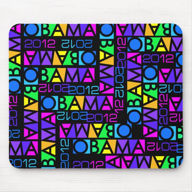 Colourful Obama 2012 mousepad (Front)