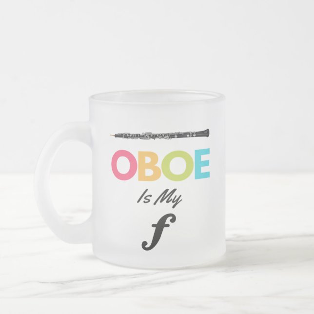 Colourful Oboe Is My Forte Oboist Funny Coffee Mug (Left)