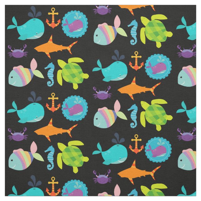 Colourful Ocean Fabric (Swatch)
