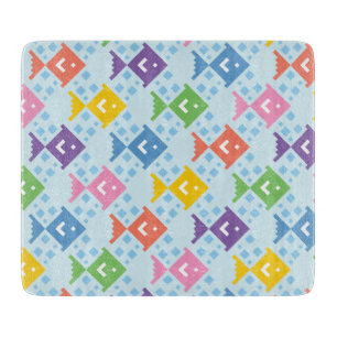 Colourful Ocean Fish Pattern Cutting Board