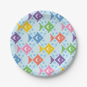 Colourful Ocean Fish Pattern Paper Plate