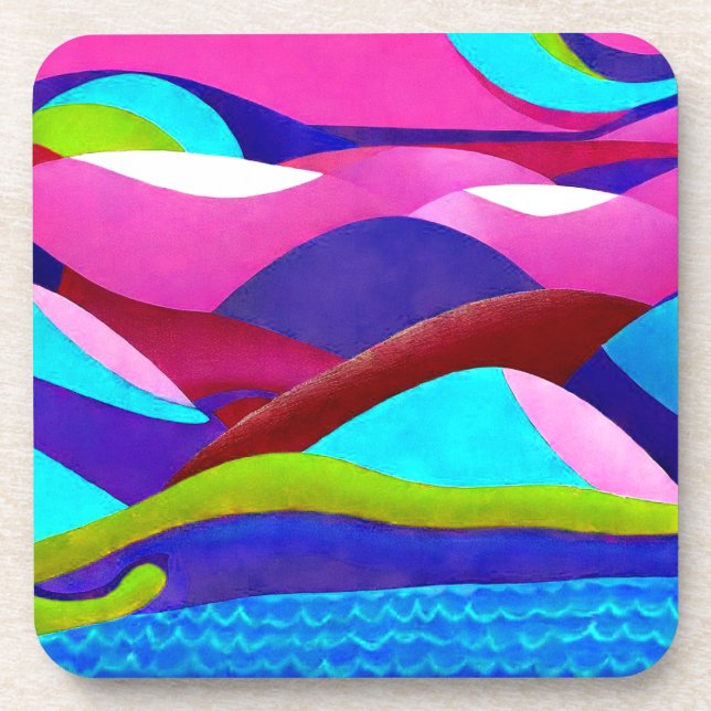 Colourful Ocean Hills Coaster (Front)