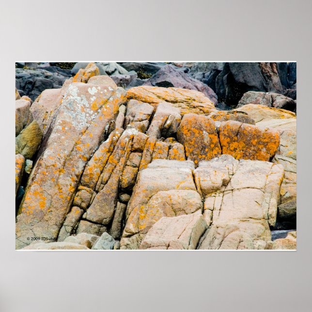 Colourful Ocean Rocks Print (Front)