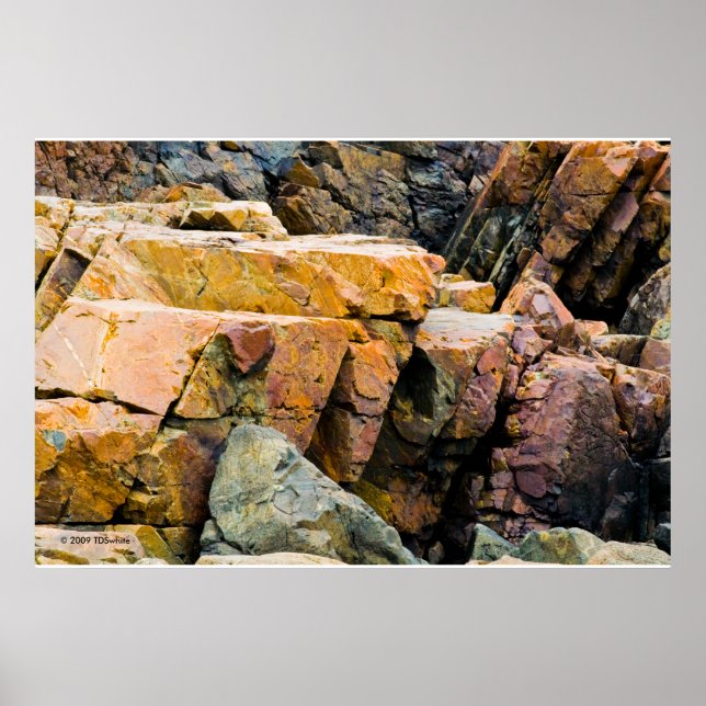 Colourful Ocean Rocks Print (Front)