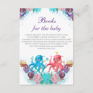 Colourful Ocean Twins Octopus Books for Baby Enclosure Card