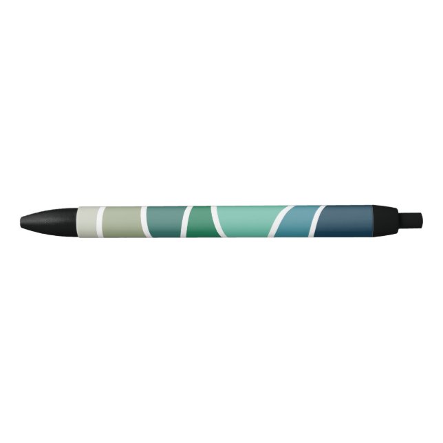 Colourful ocean waves black ink pen (Front)
