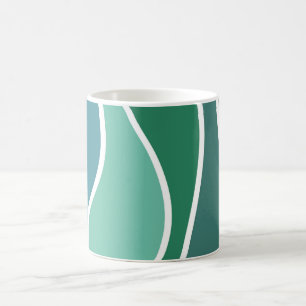 Colourful ocean waves coffee mug