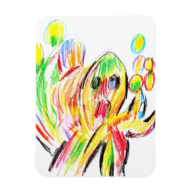 Colourful octopus  magnet (Vertical)
