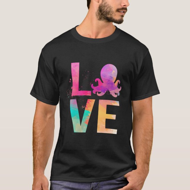 Colourful Octopus Mum Octopus T-Shirt (Front)