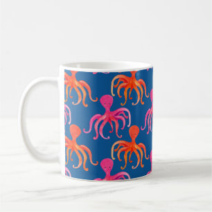 Colourful octopus seamless pattern coffee mug