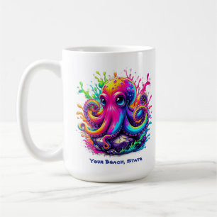 Colourful Octopus Splash Coffee Mug