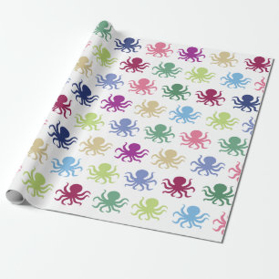 Colourful octopus wrapping paper
