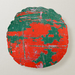 Colourful of steel rusty texture background, Steel Round Cushion