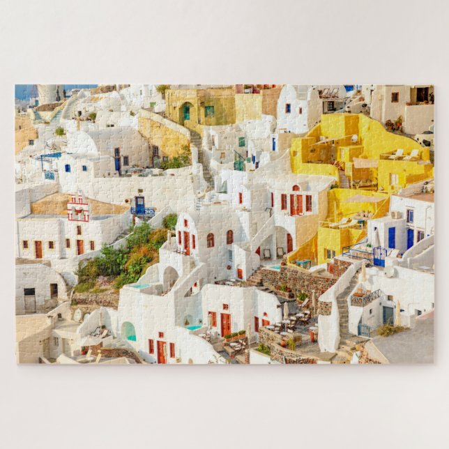 Colourful Oia Village Santorini Greece Jigsaw Puzzle (Horizontal)