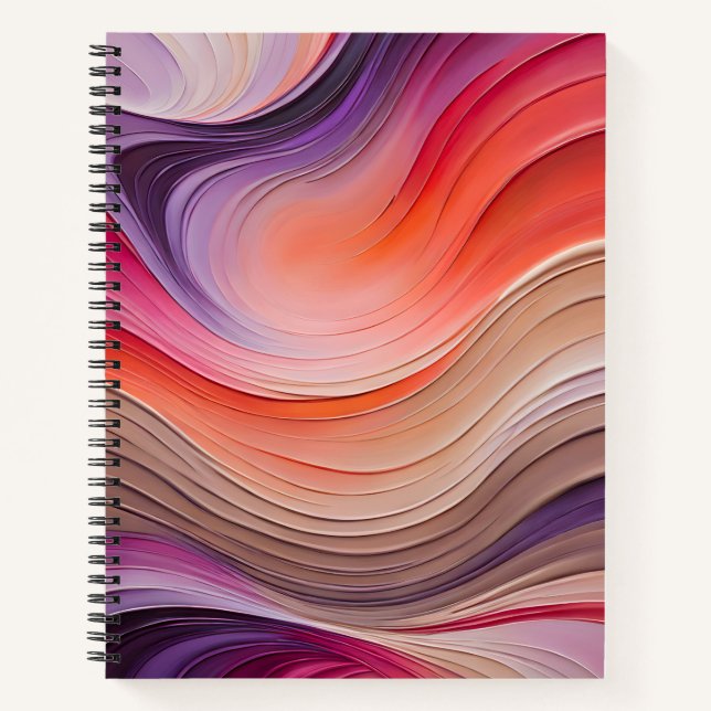 Colourful Oil Paint Art Spiral Notebook (Front)