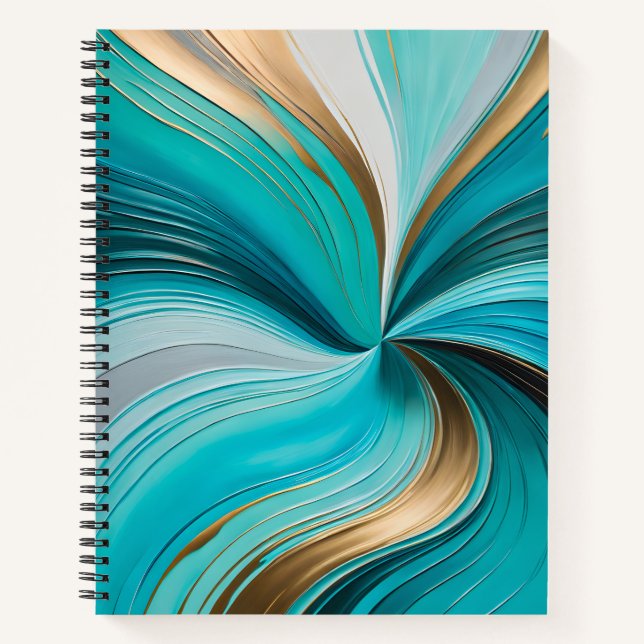 Colourful Oil Paint Art Spiral Notebook (Front)